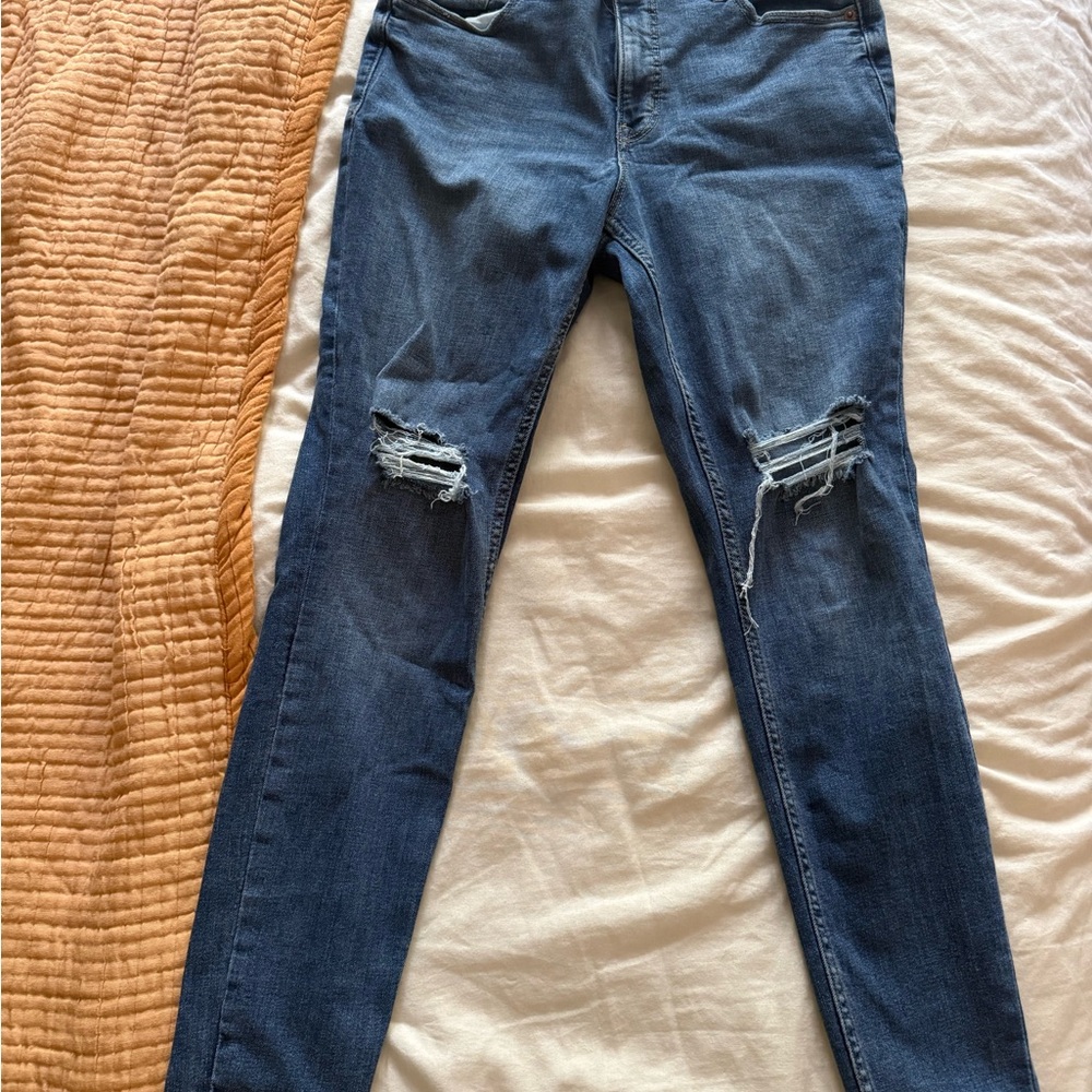 Old Navy Ripped Blue Skinny Jeans